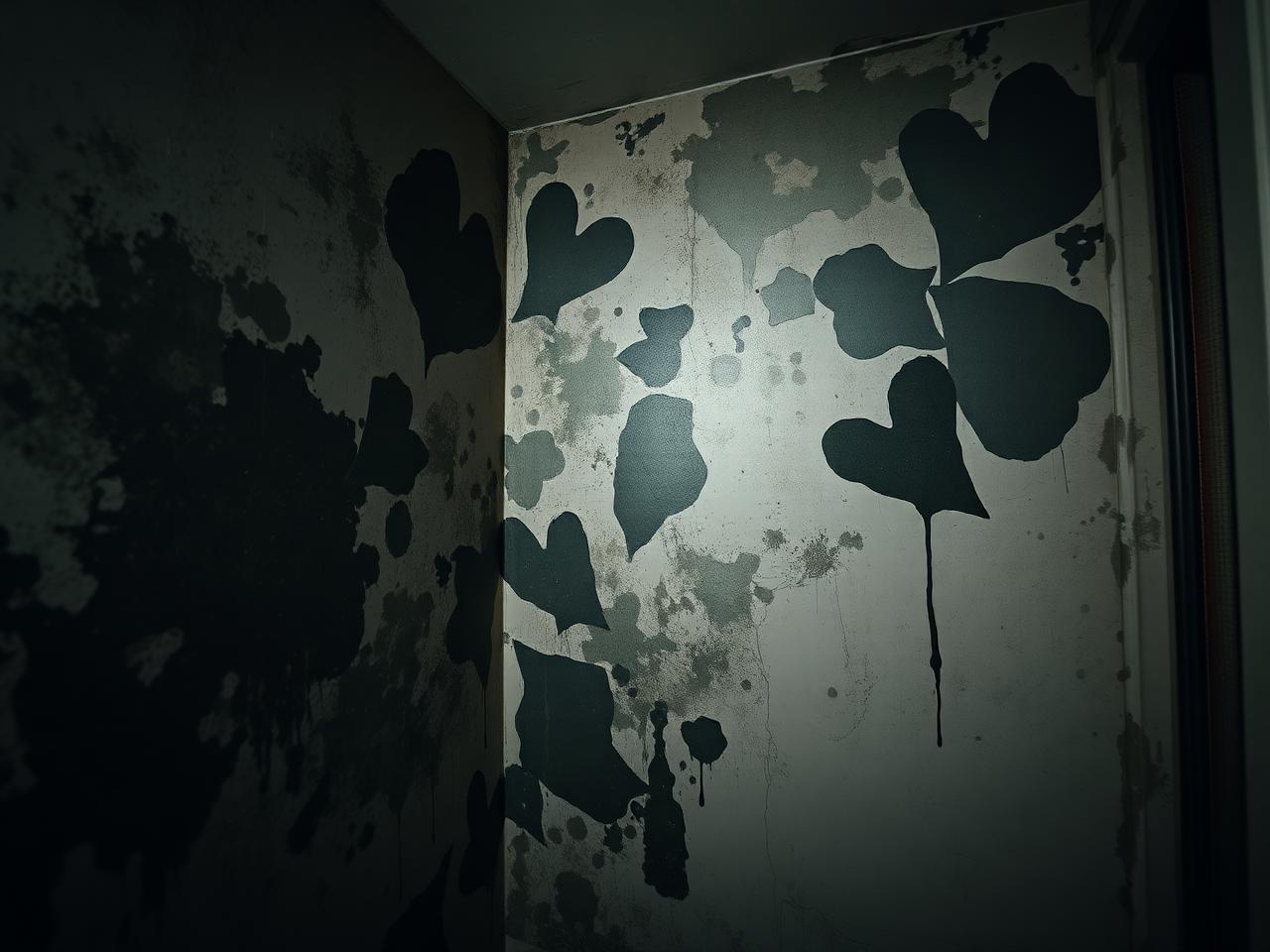 Wall with visible mold growth