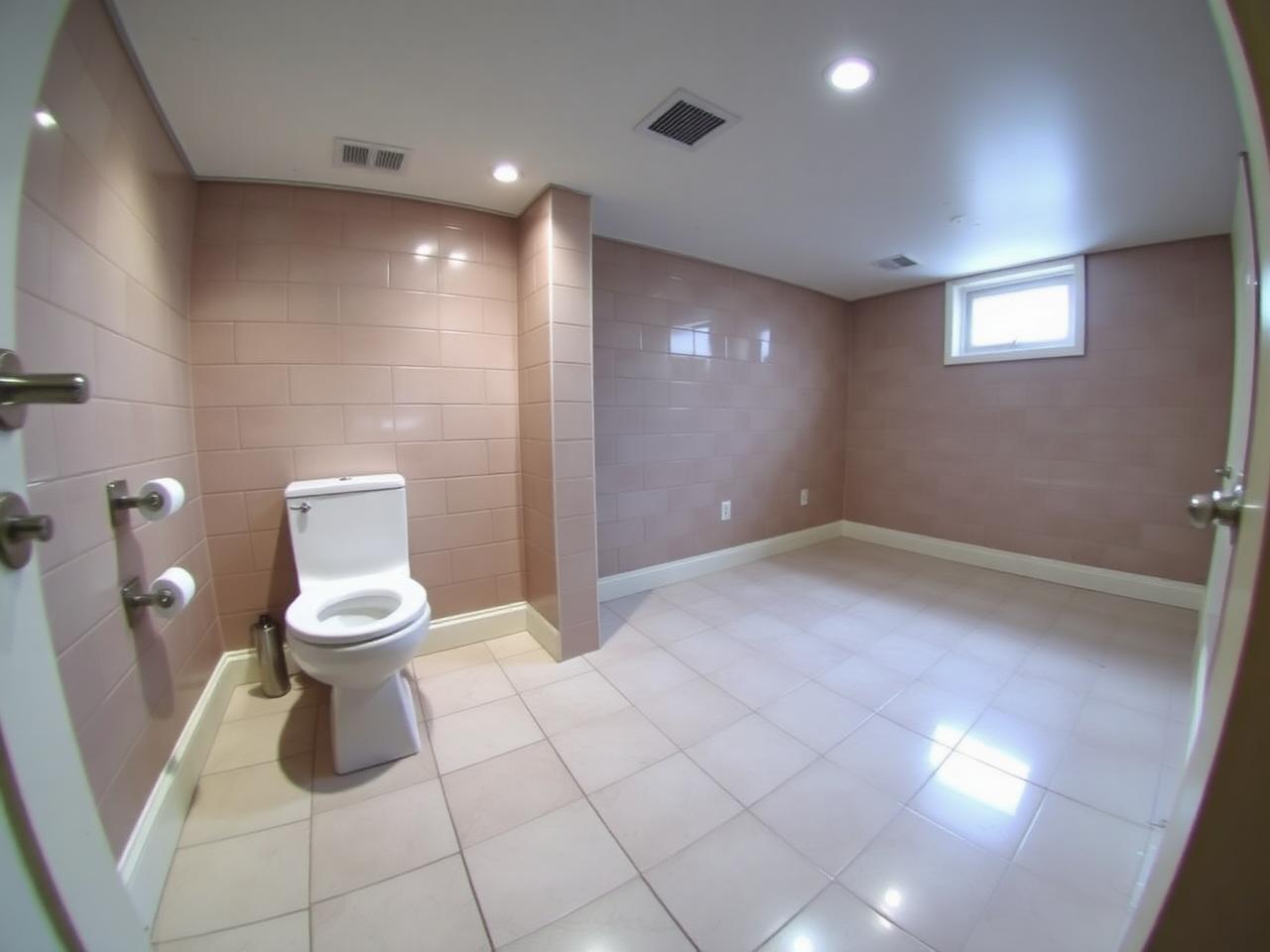 Bathroom after sanitization and restoration
